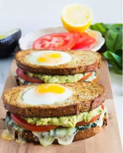 番茄雞蛋蔬菜三明治，健康營(yíng)養(yǎng)，好吃不發(fā)胖